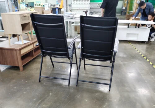 Foldable Garden Chair with Adjustable Backrest and Armrests Outdoor