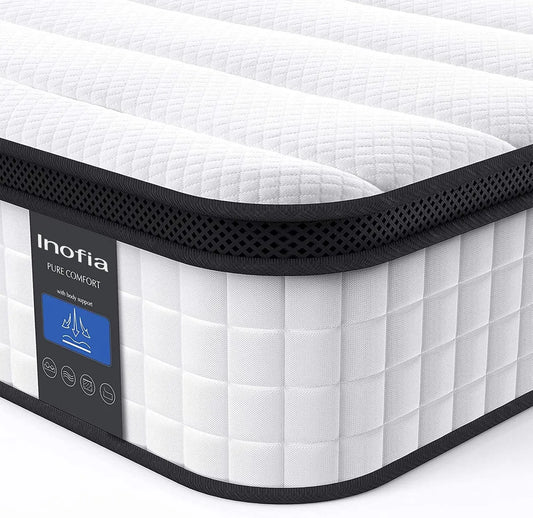 Ljustra Full Mattress 10 Inch Hybrid Innerspring Breathable Soft Cover