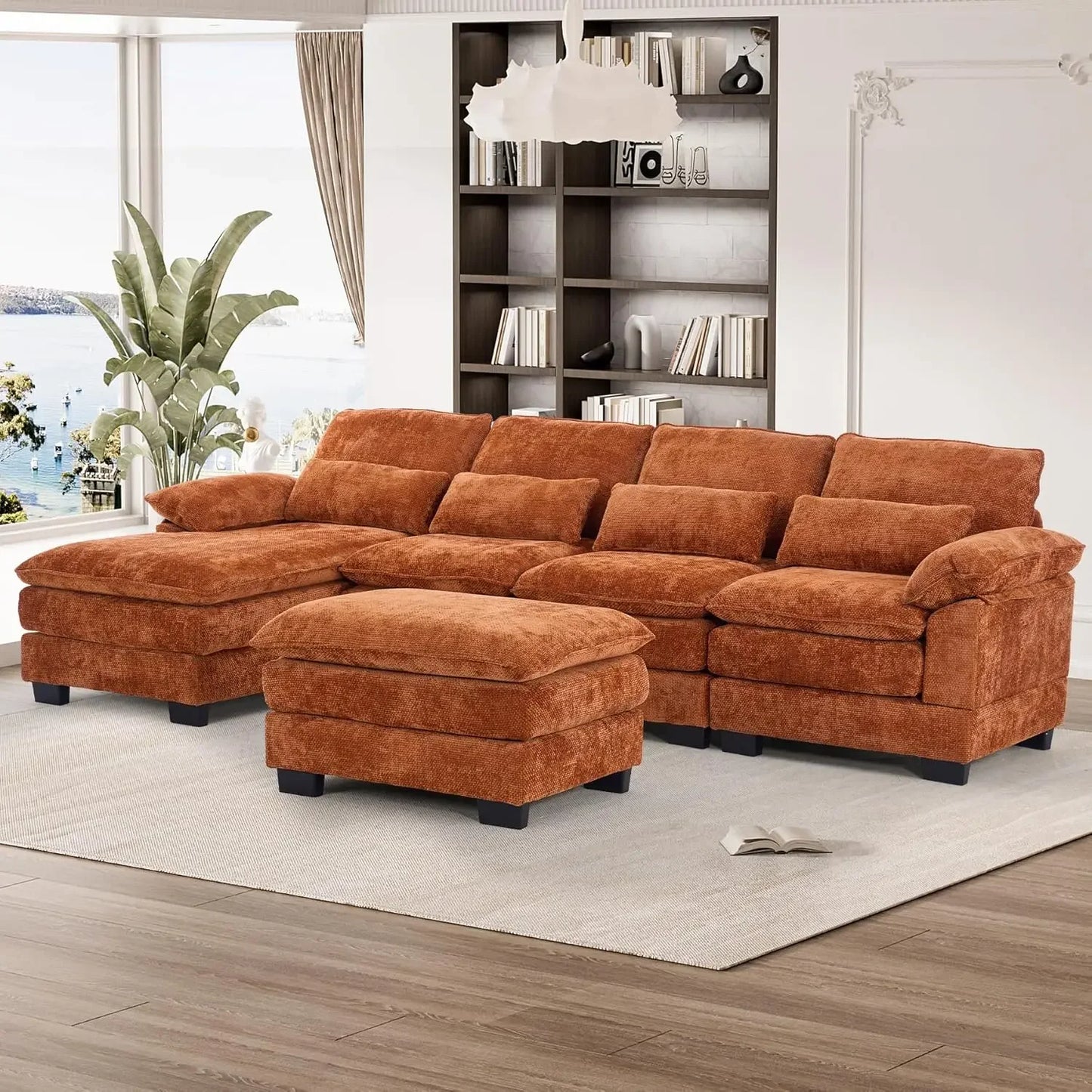 Ljustra U Shape Sectional Sofa Cloud Couch Living Room Comfy Modular Sofa