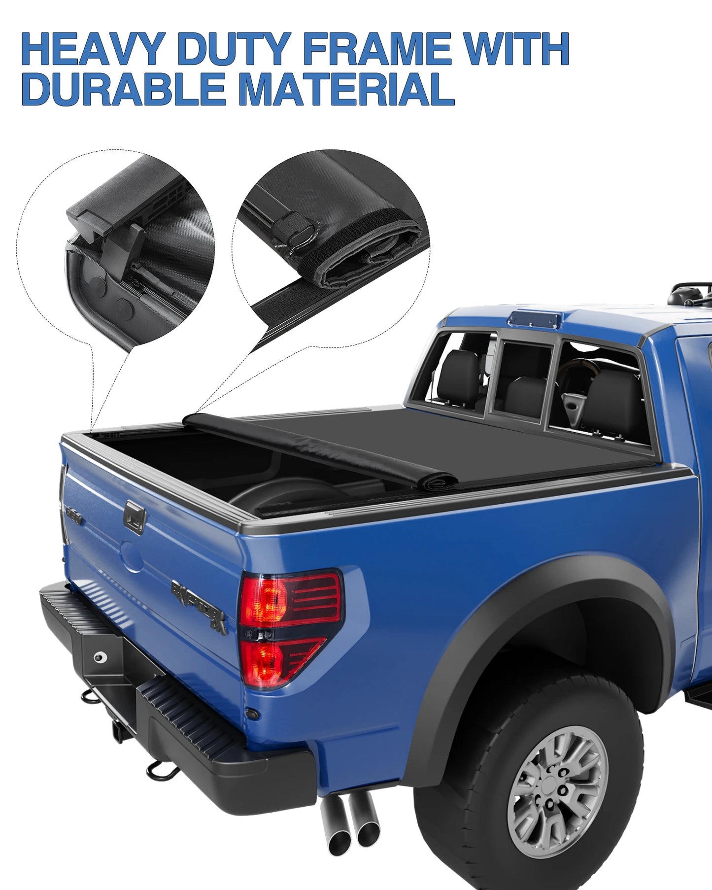 5.5ft Soft Roll-up Tonneau Cover for 2004-2023 Ford F-150 Truck Bed