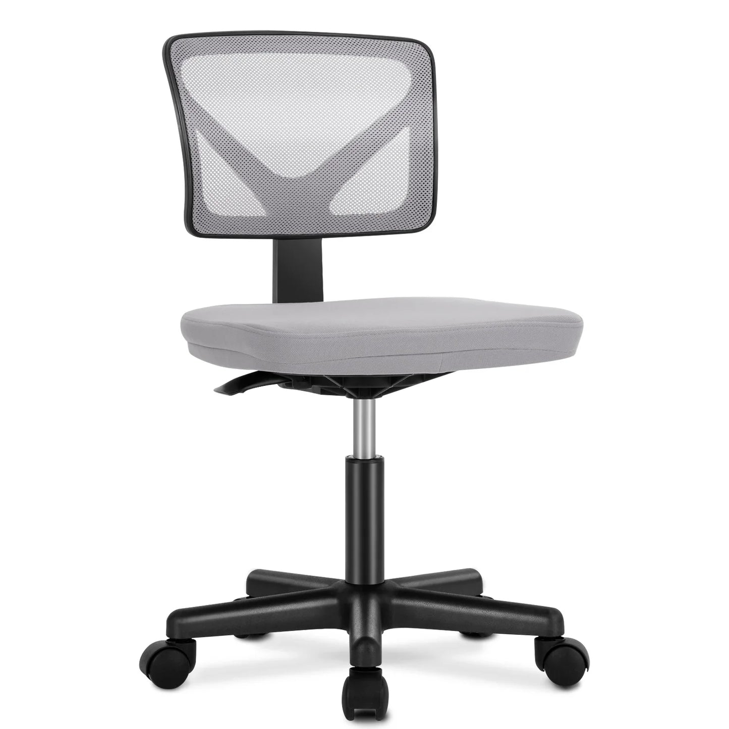 Ljustra Armless Office Chair with Lumbar Support Adjustable Height 360° Swivel