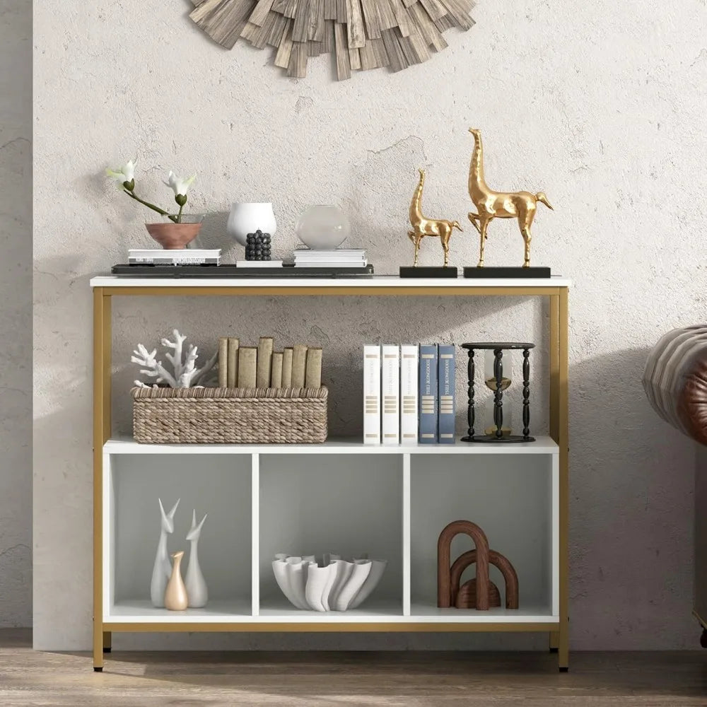 Buffet Cabinet Sideboard Storage Open Shelf 3 Cubbies Modern Table