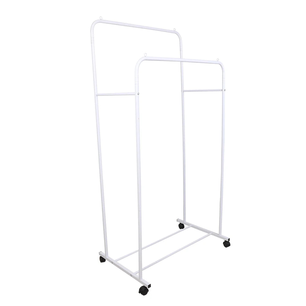Heavy Duty Clothes Rack Garment Rail Rolling Stand Storage Organizer