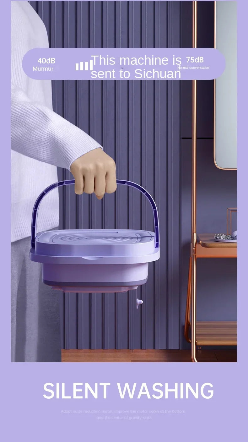 Portable Mini Washing Machine Bucket for Clothes Travel Washer