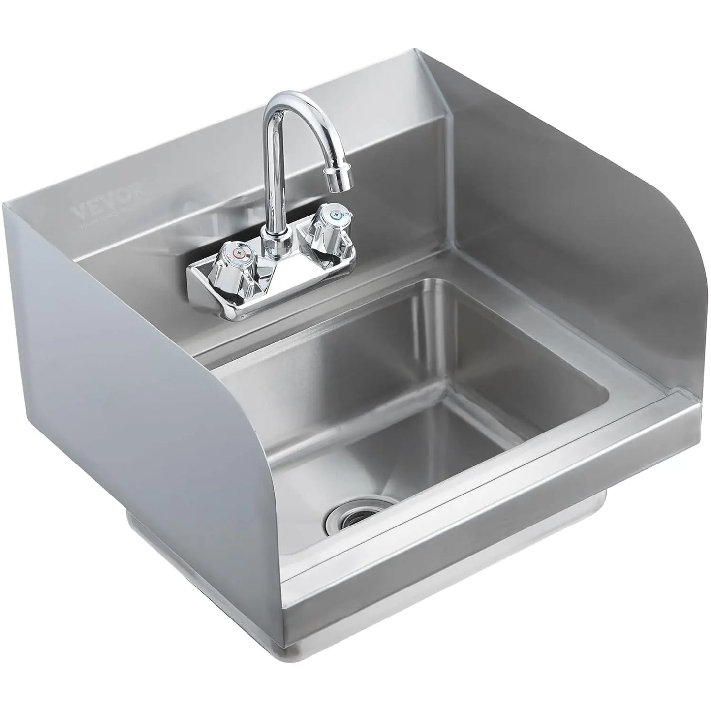 Commercial Hand Sink with Faucet NSF Stainless Steel Small Hand Washing Sink