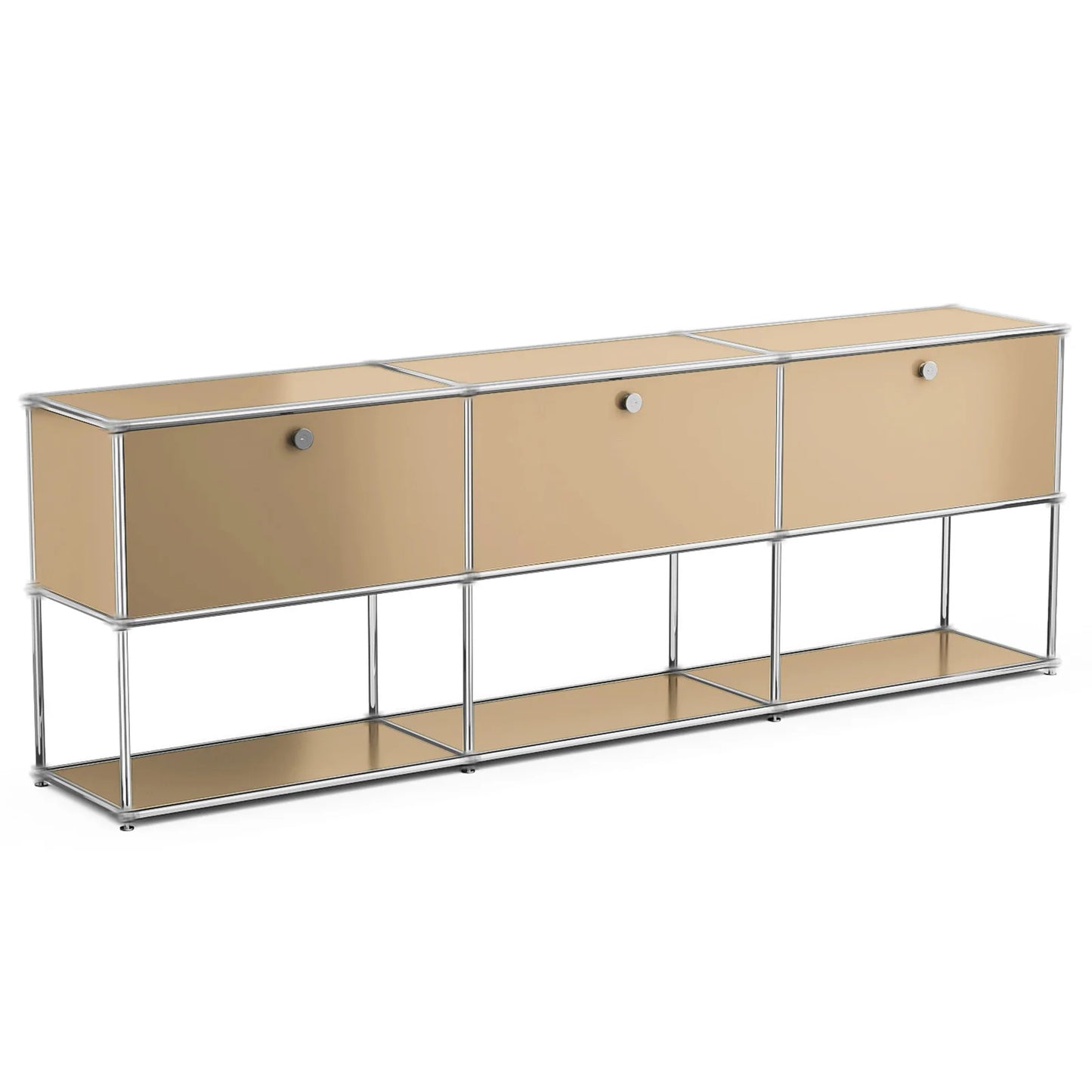 Modular Stainless Steel TV Cabinet Storage Shelf Living Room Furniture