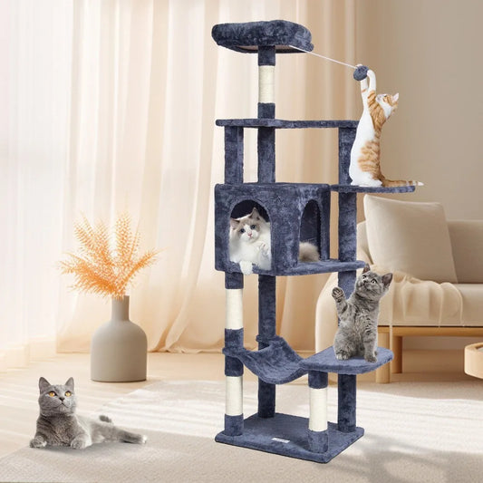 60.6 Inch Cat Tower Cat Condo Scratching Post Activity Center Indoor Cats