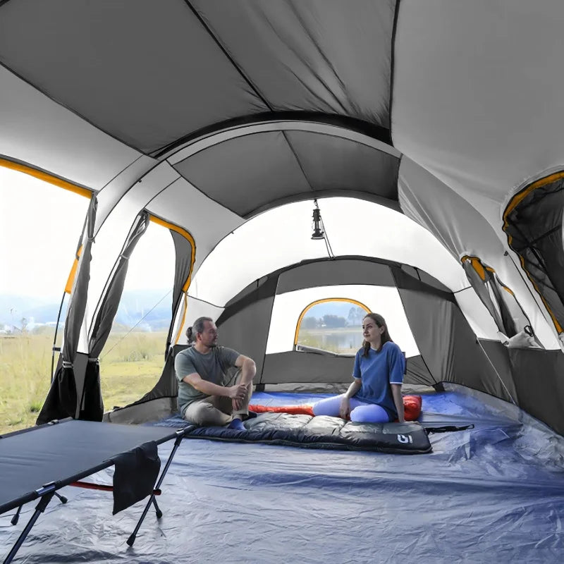 Ljustra 12 Person Camping Tent 3 Room Waterproof Family Cabin Tent
