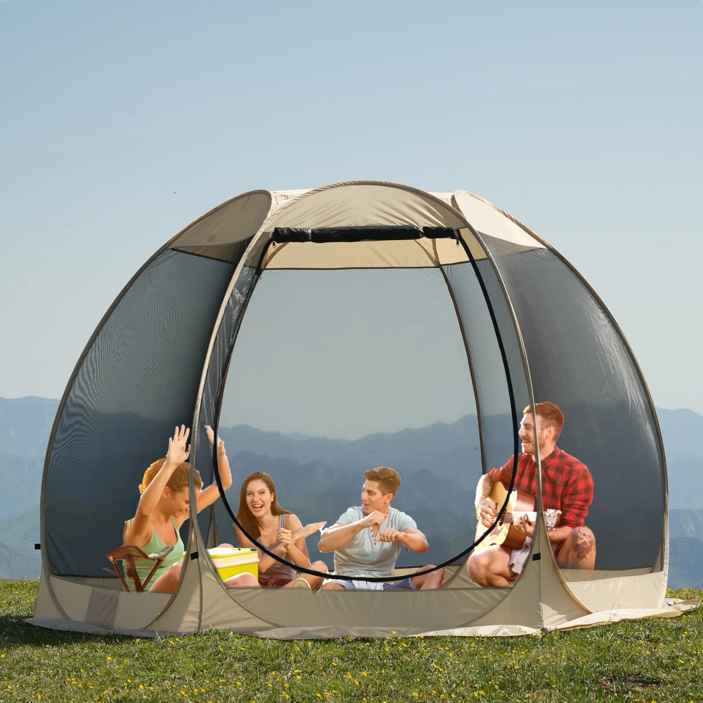 Ljustra Pop Up Party Tent 4-6 Person Pavilion Screen Camping Canopy