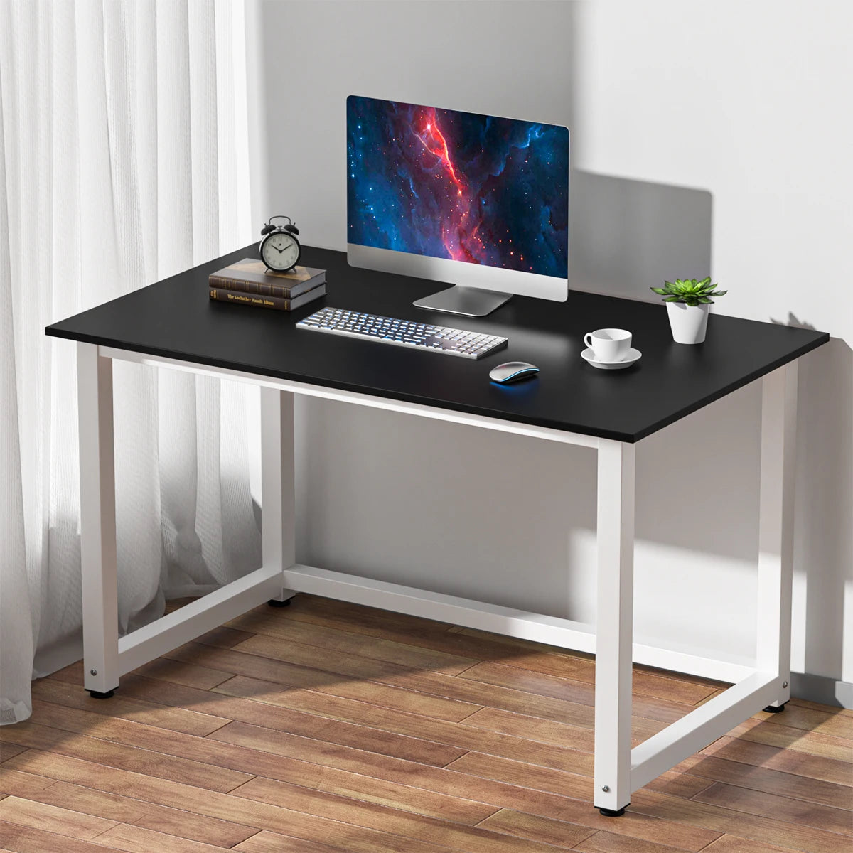 47 Inch Large Computer Desk Study Writing Office Desk for Home