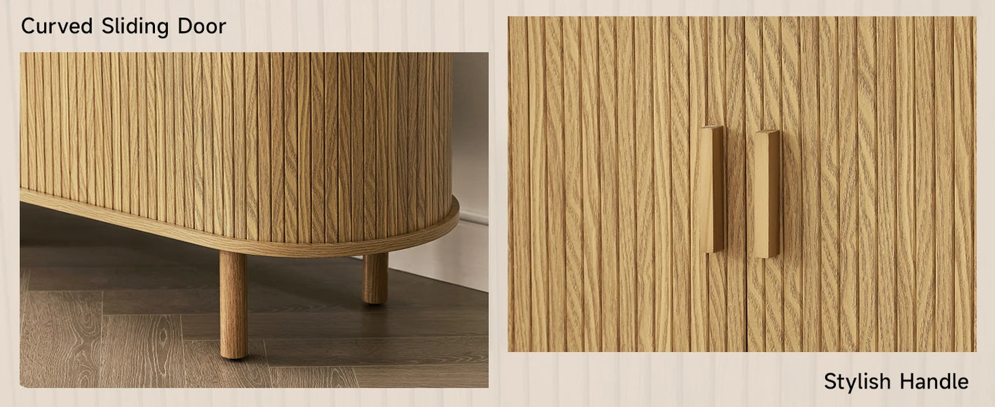 TV Stand with Power Outlet for TVs up to 70 Inch Adjustable Shelves