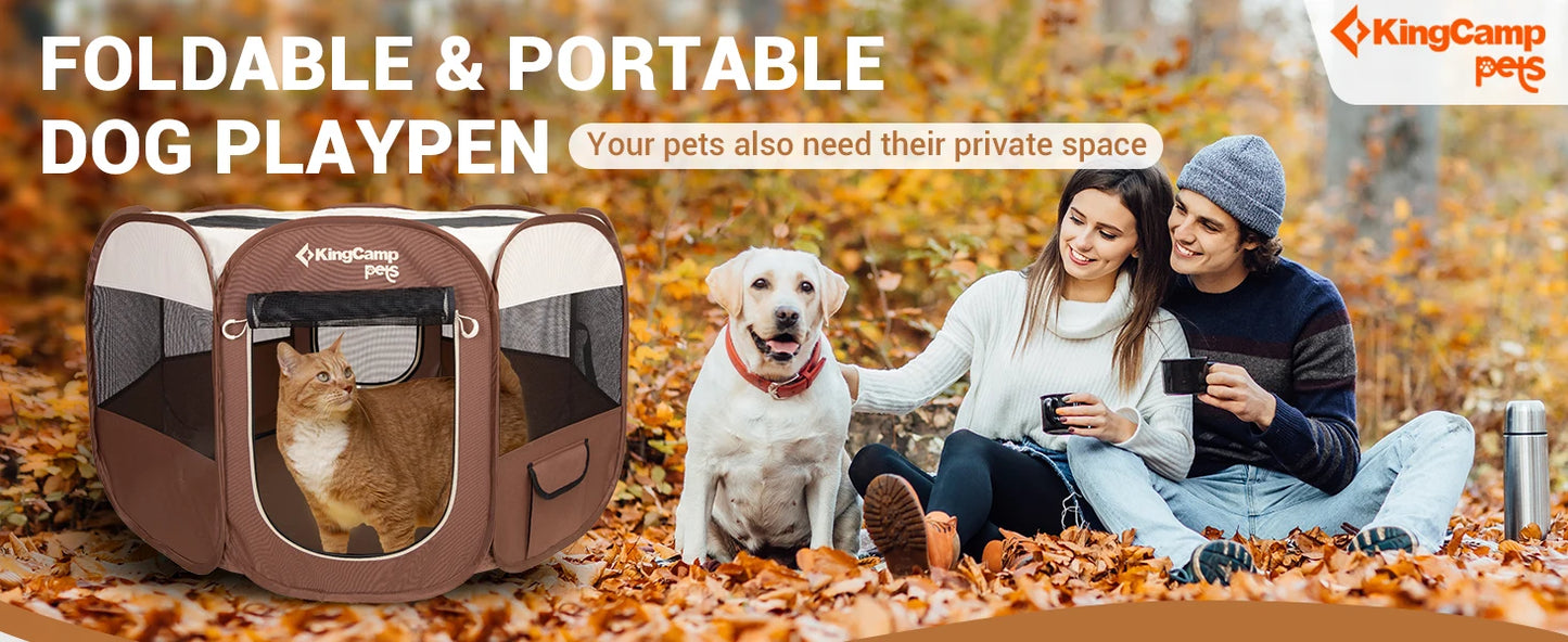 KingCamp Portable Dog Playpen Cat Tent Indoor Outdoor Foldable Kennel