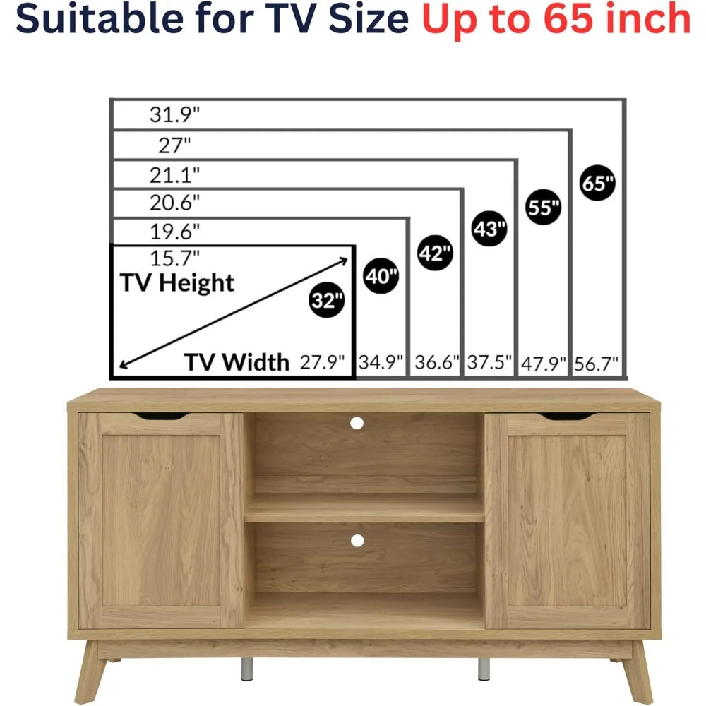 Nordica 60 Inch TV Stand Modern Entertainment Center for TVs Up To 65 Inches