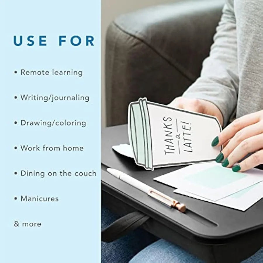 Compact Lap Desk for Laptops up to 13.3 Inch Home Office Organizer