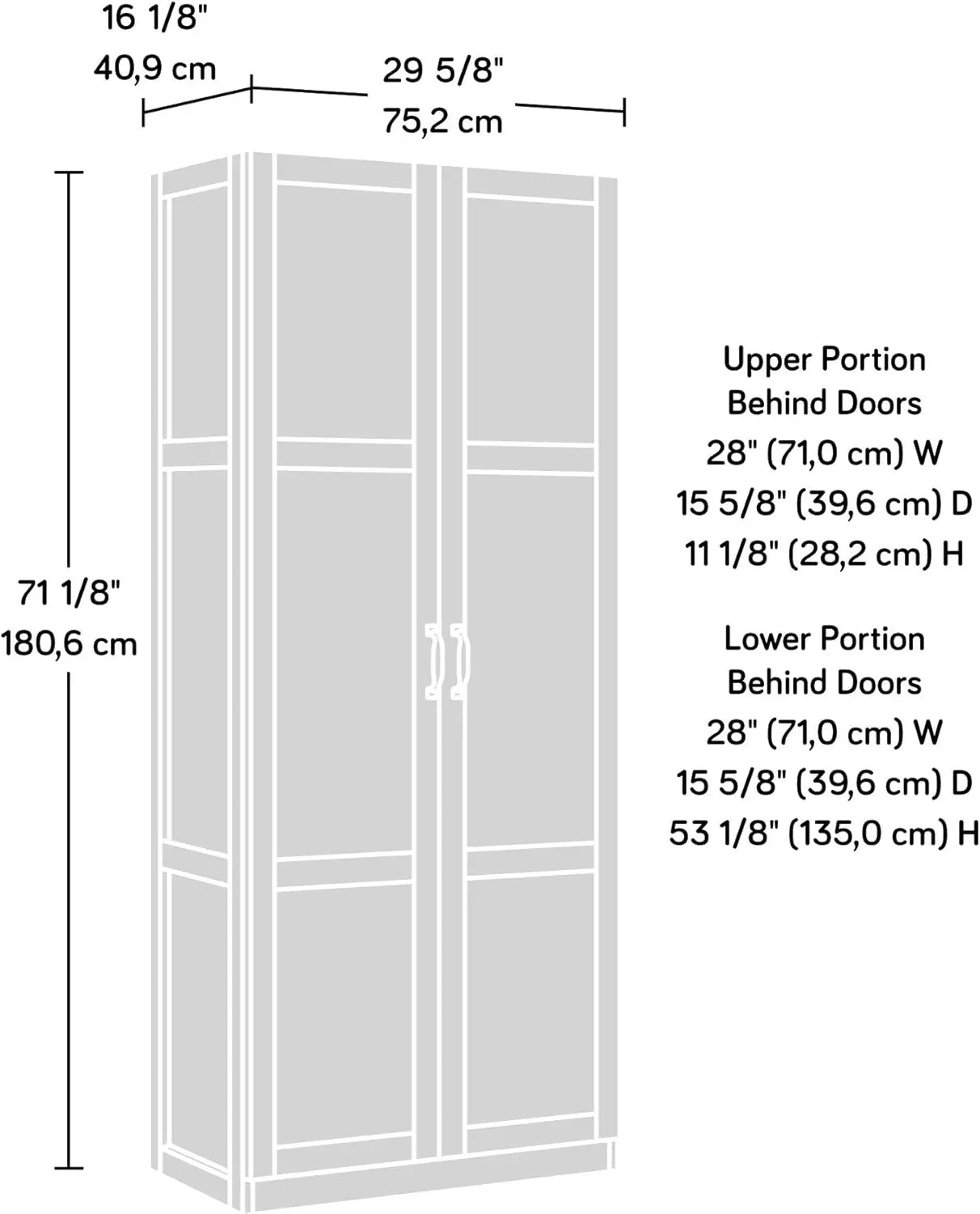Select Storage Cabinet Pantry Kitchen Bathroom Adjustable Shelves