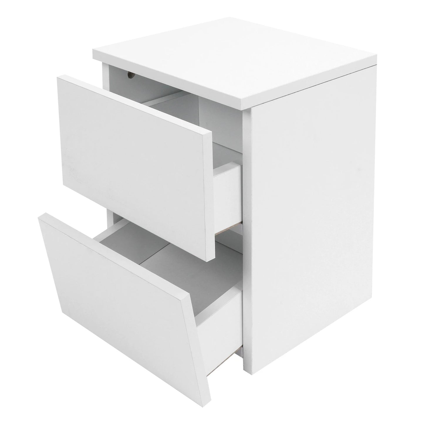 Modern Bedroom Nightstand with 2 Drawers Minimalist Bedside Table