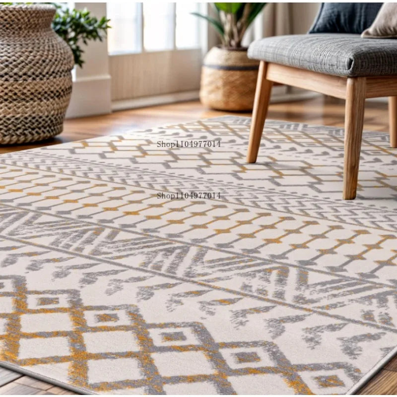 Geometric Diamond Rug Soft Indoor Non-Slip Modern Bohemian Area Rug