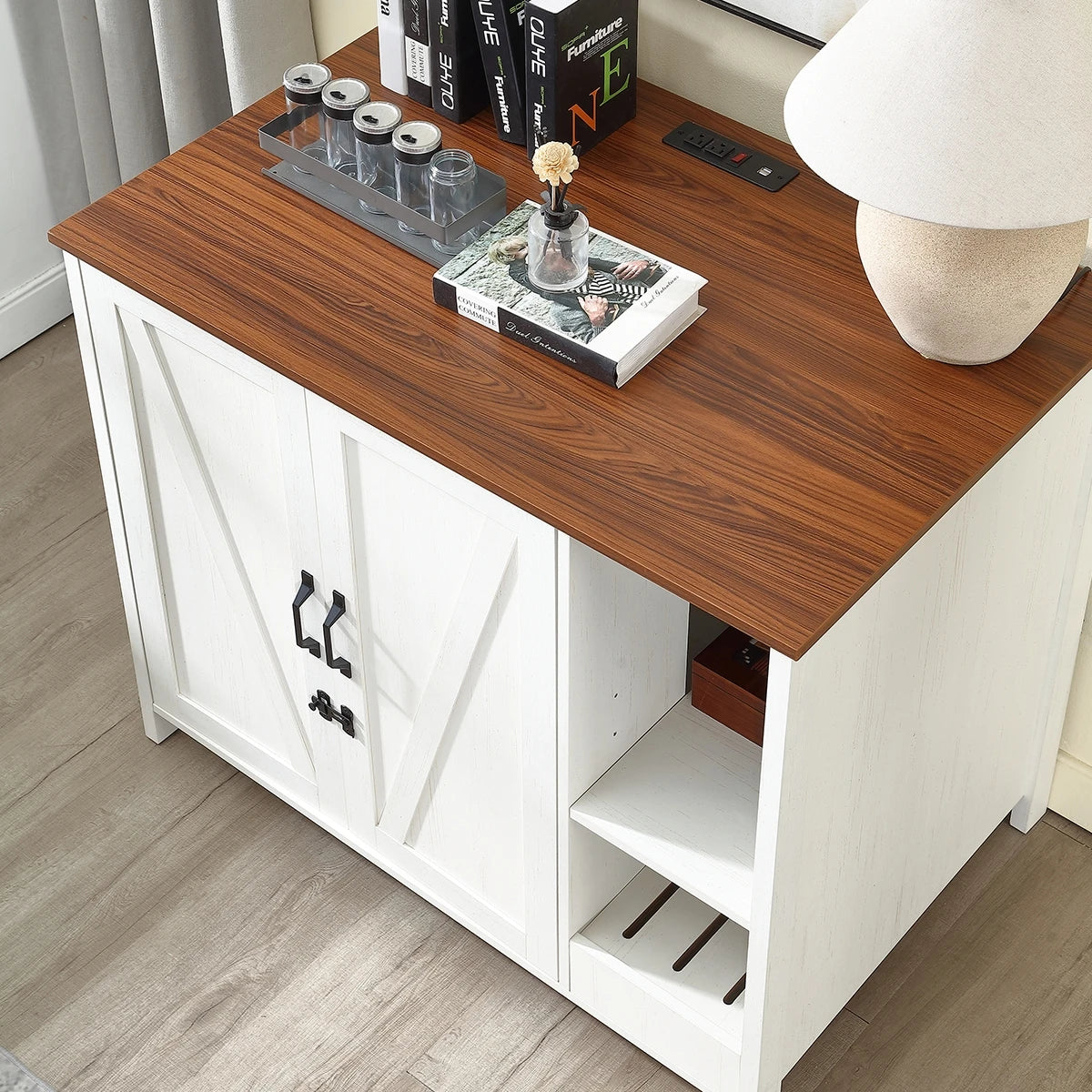 Cat Litter Robot Enclosure Furniture Adjustable Shelf Dog-Proofing