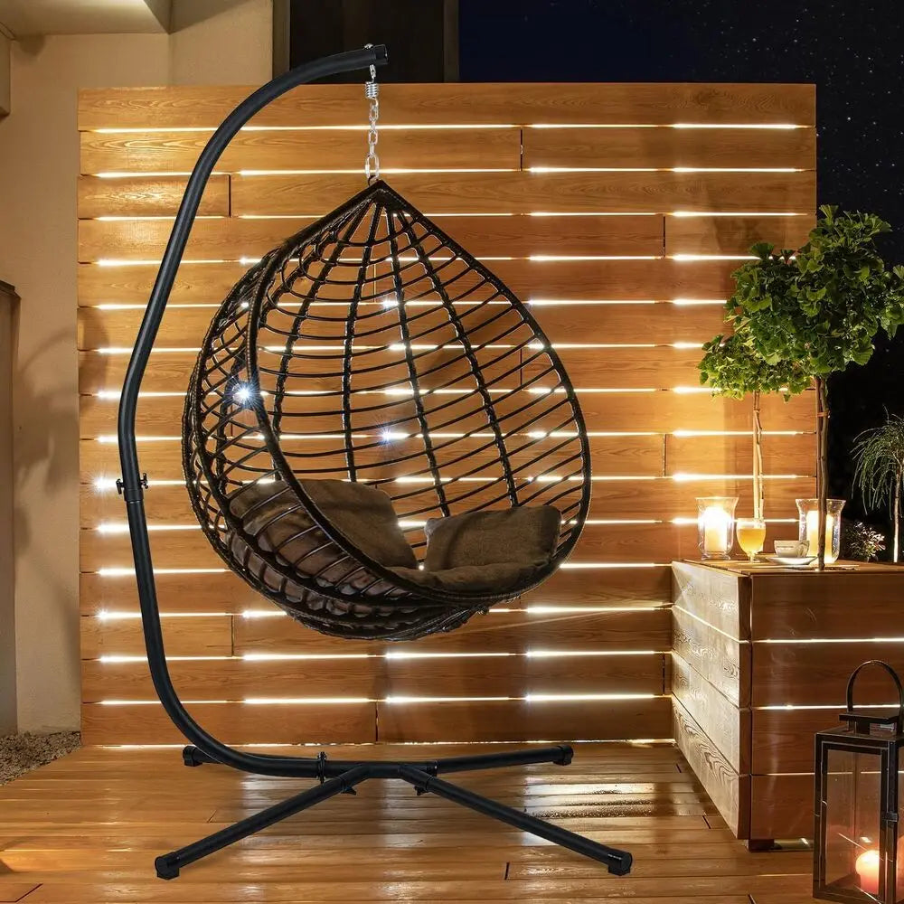 Ljustra Hammock Stand Heavy Duty Steel C Frame 360 Degree Rotation