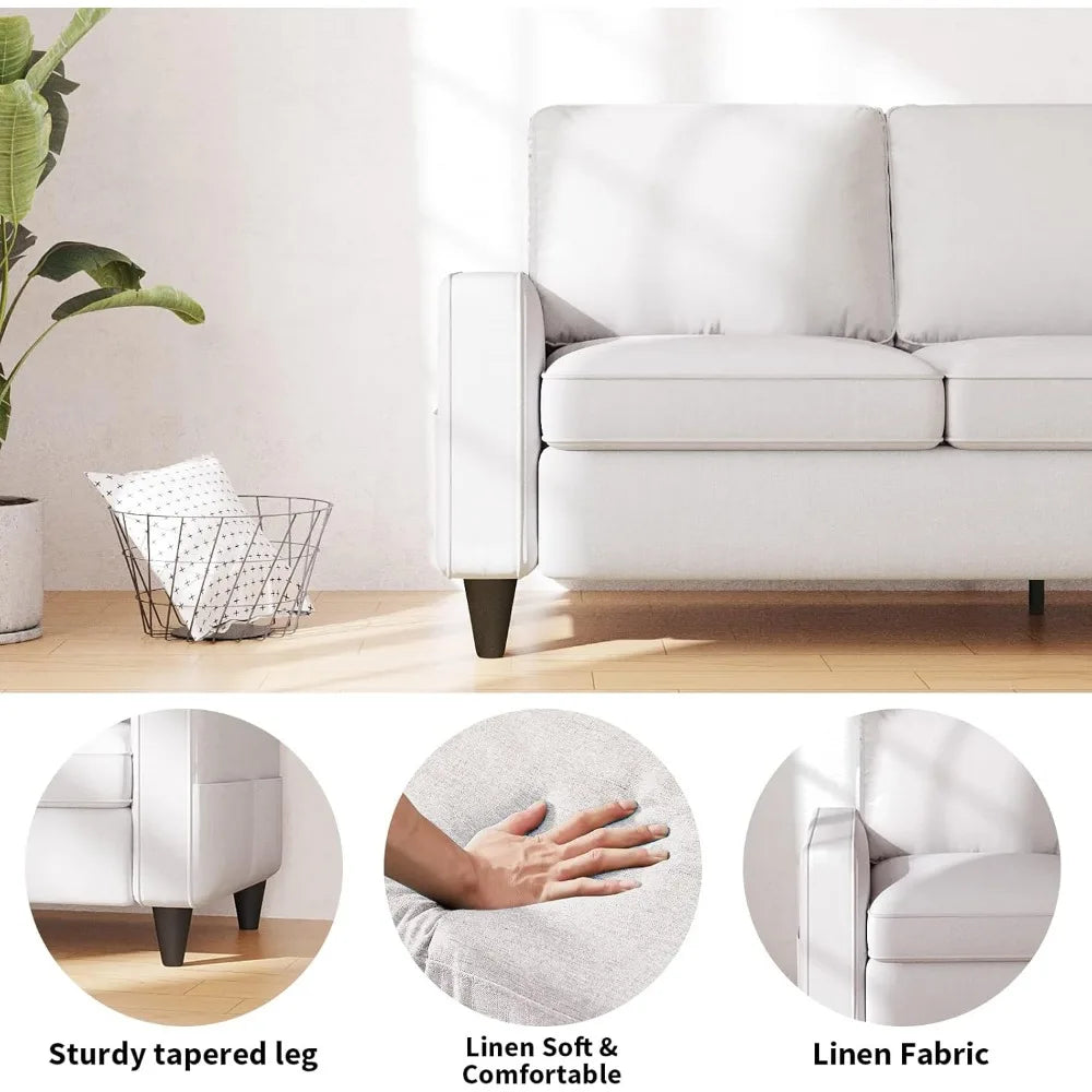 Ljustra Convertible Sectional Sofa Couch with Storage Ottoman