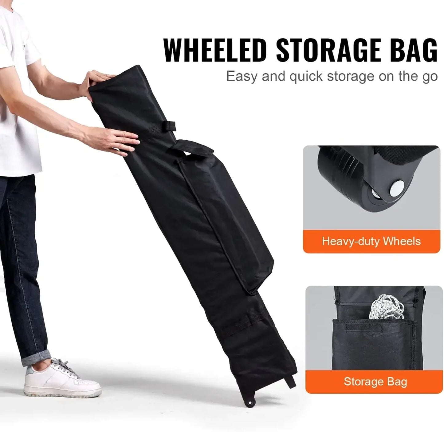 Pop Up Canopy Tent 10x10 ft Waterproof Sun Shelter with Roller Bag