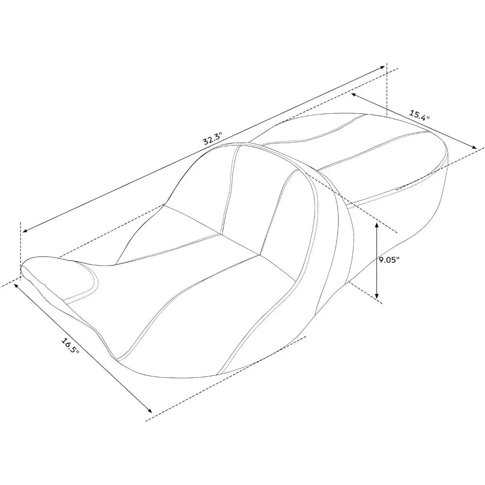 Gel Drive Motorcycle Seat Cushion for Harley Touring Models