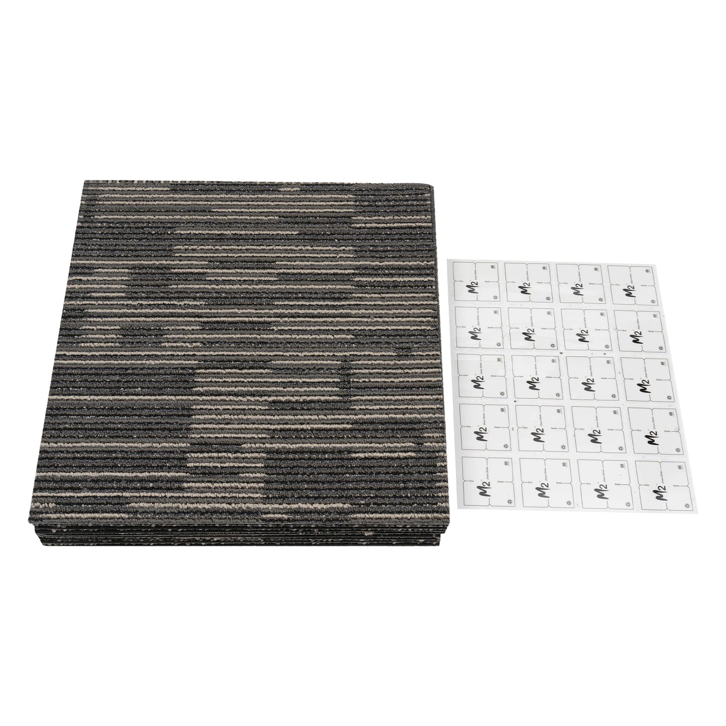 20Pcs Soft Padded Square Carpets 20x20" Washable Floor Mat Set