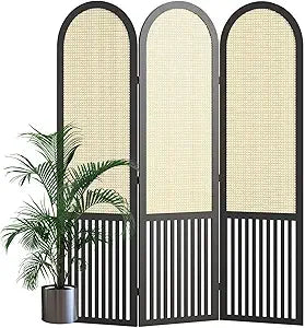 Ljustra Pine Wood Room Divider Folding Privacy Screen Freestanding 5.6 Ft