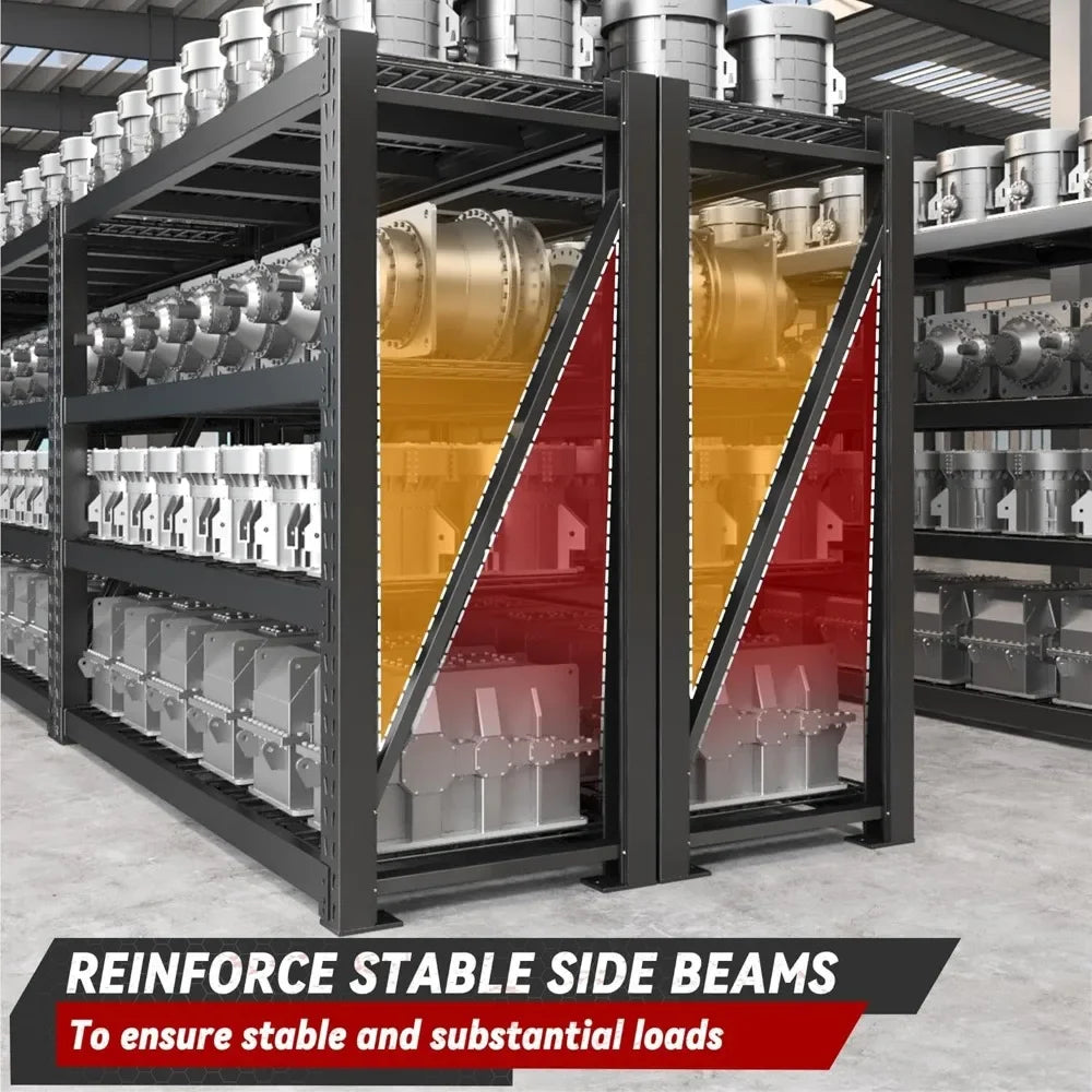 Heavy Duty Garage Shelving 8000lbs Adjustable Industrial Storage Unit