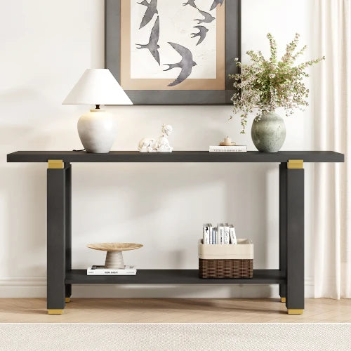 Ljustra Modern Minimalist Console Table Solid Wood Entryway Sofa Table