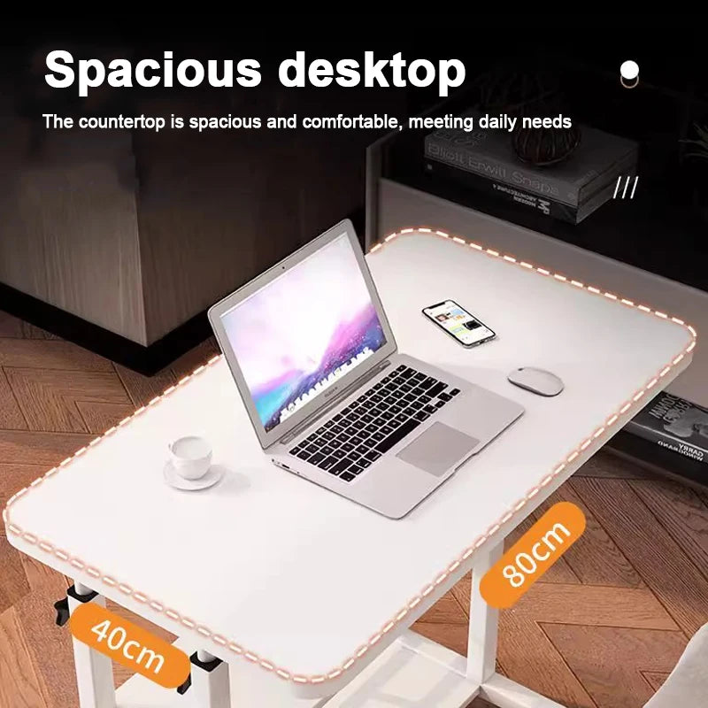 Height Adjustable Mobile Computer Desk Standing Desk with Wheels