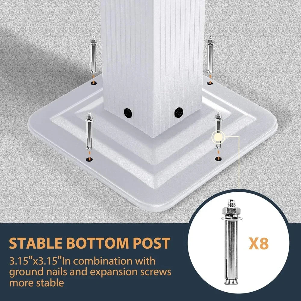 10x10 Retractable Pergola Canopy for Patios Gardens Backyards