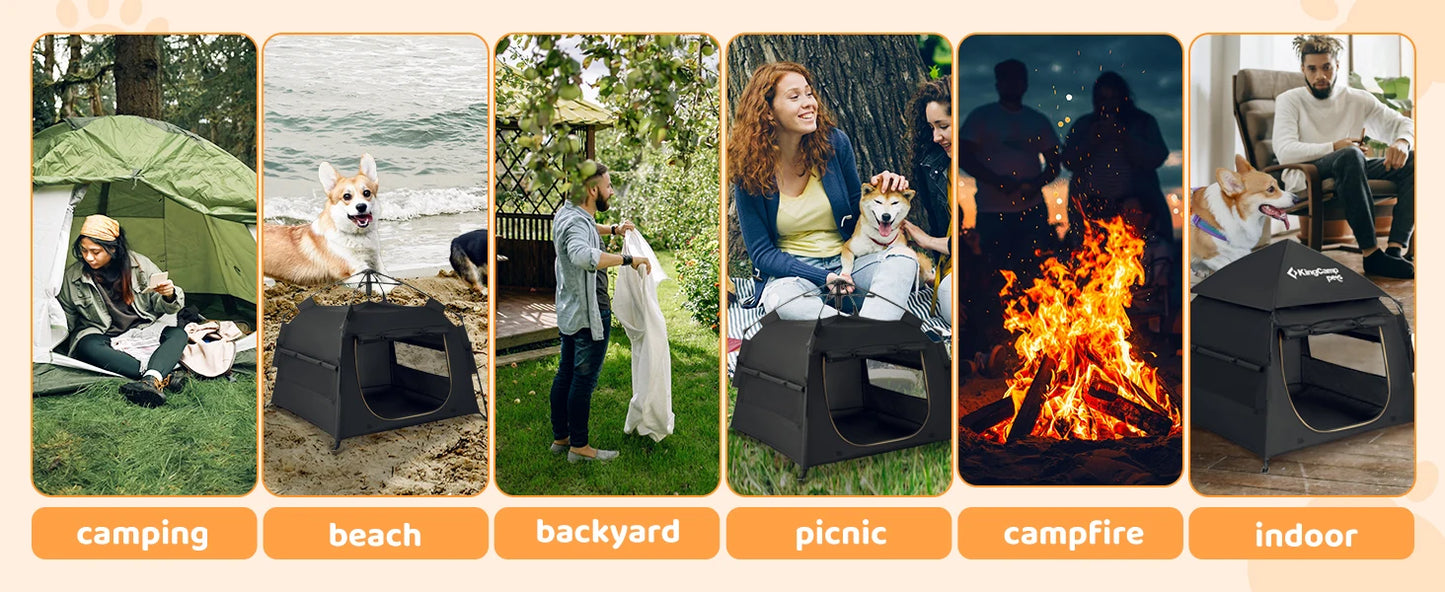 Ljustra Foldable Dog Tent Portable Playpen for Small Medium Puppies