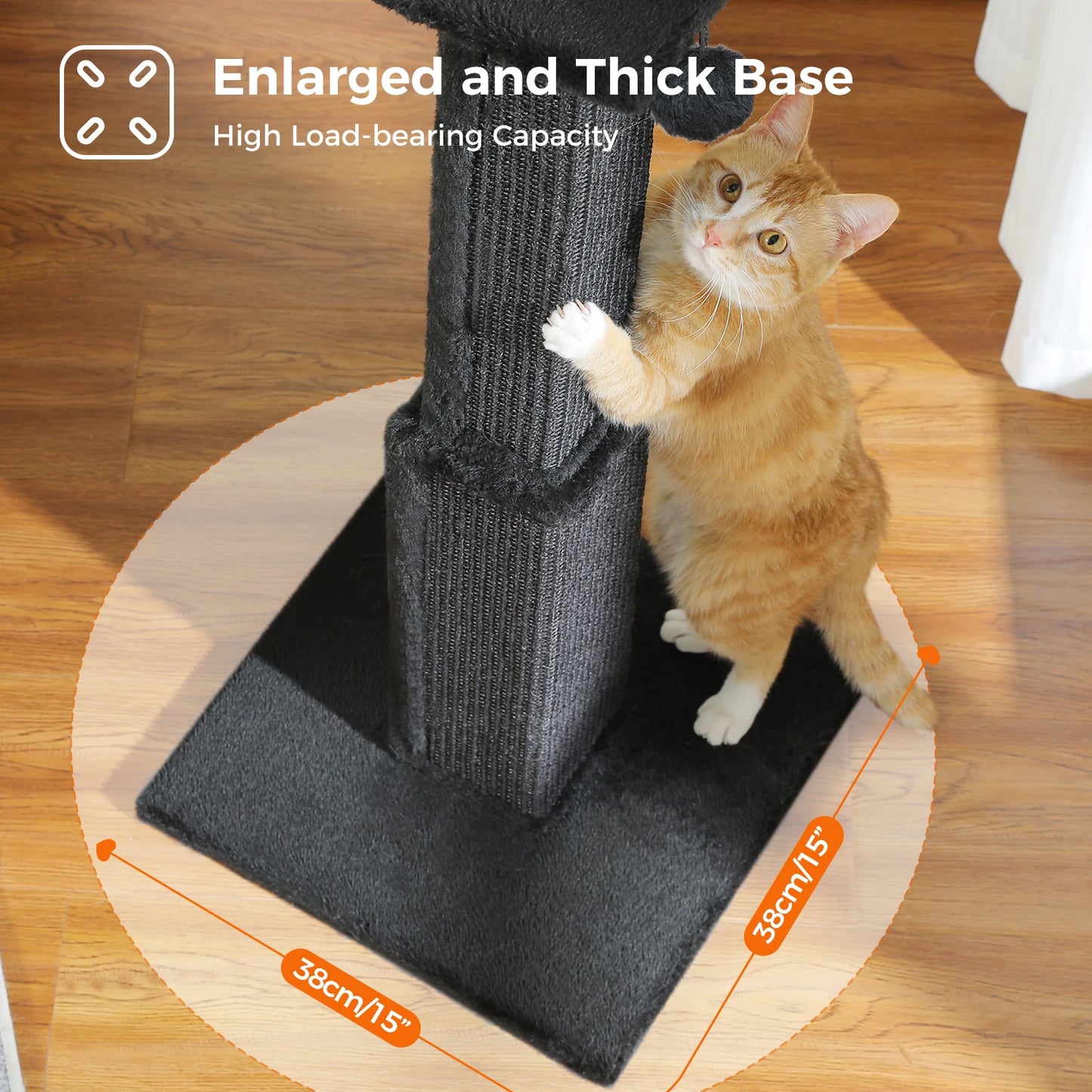 Ljustra 80CM Cat Tree Scratching Post Durable Plush Perch Indoor Furniture