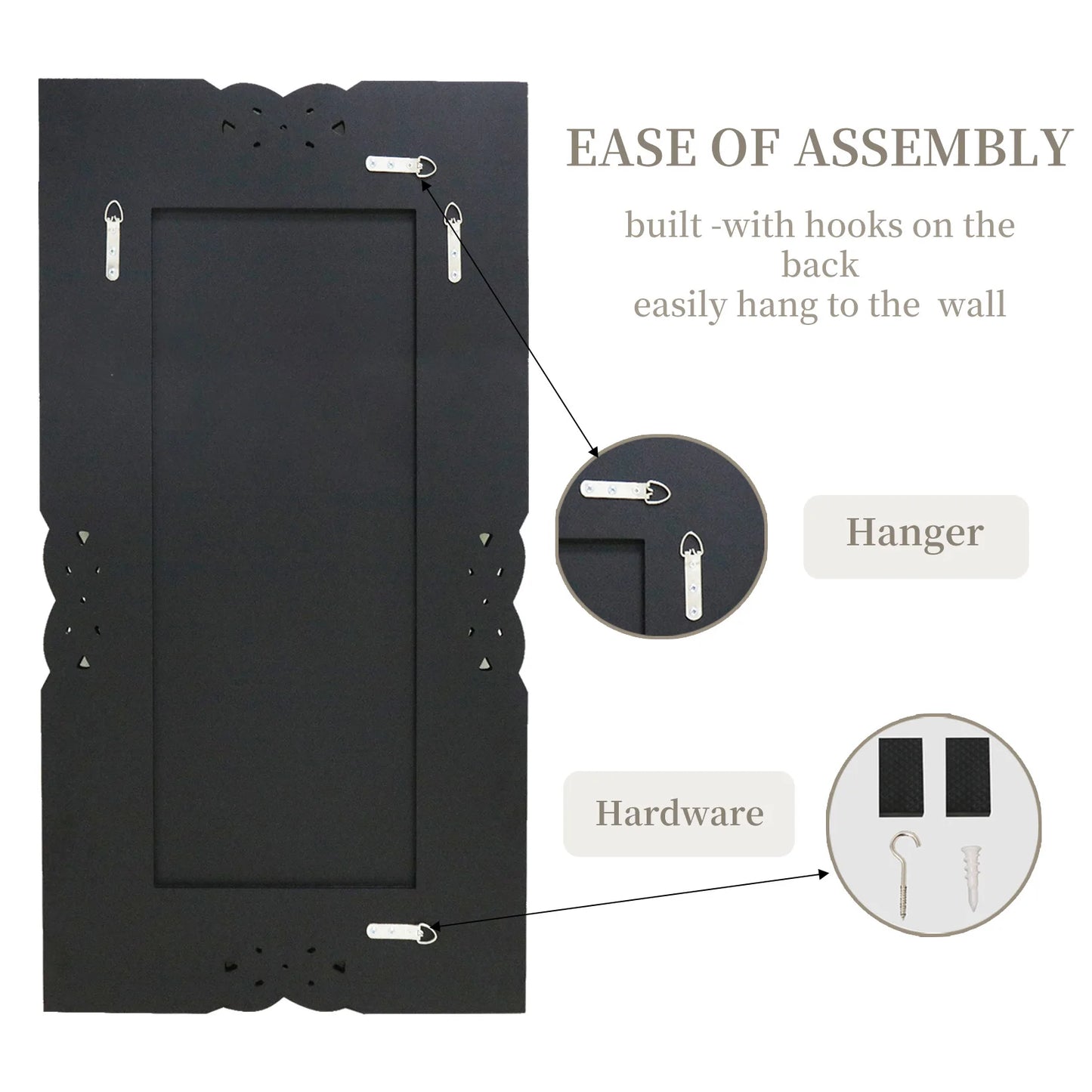 Large Crystal Crush Diamond Mirror Vanity Wall Decor for Bedroom Living Room