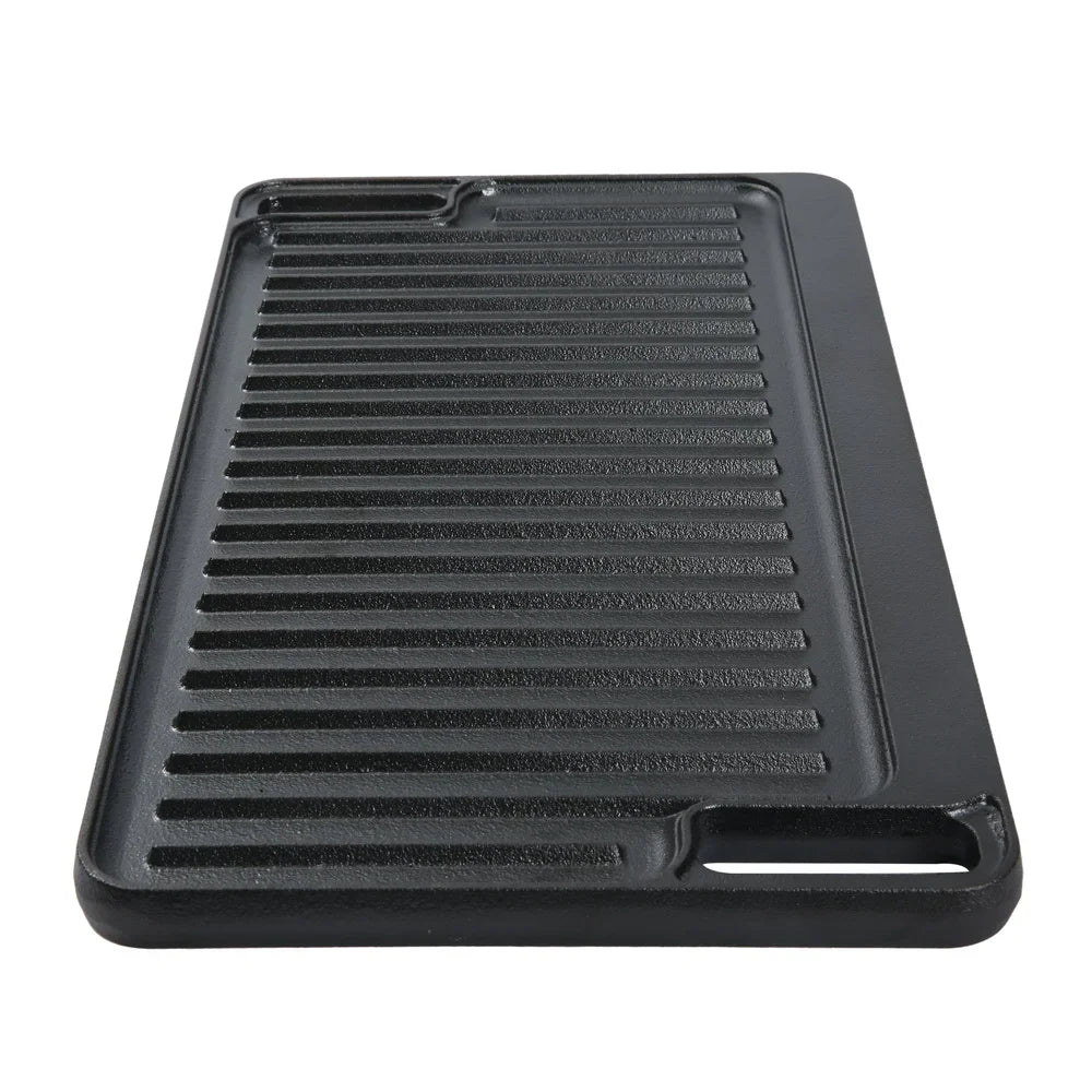 Ljustra 16 Inch Pre-Seasoned Cast Iron Grill Griddle Pan Reversible