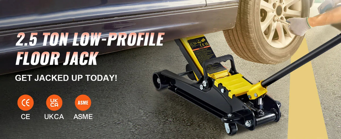 Ljustra 2.5T Low Profile Hydraulic Jack Heavy-Duty Steel Racing Jack