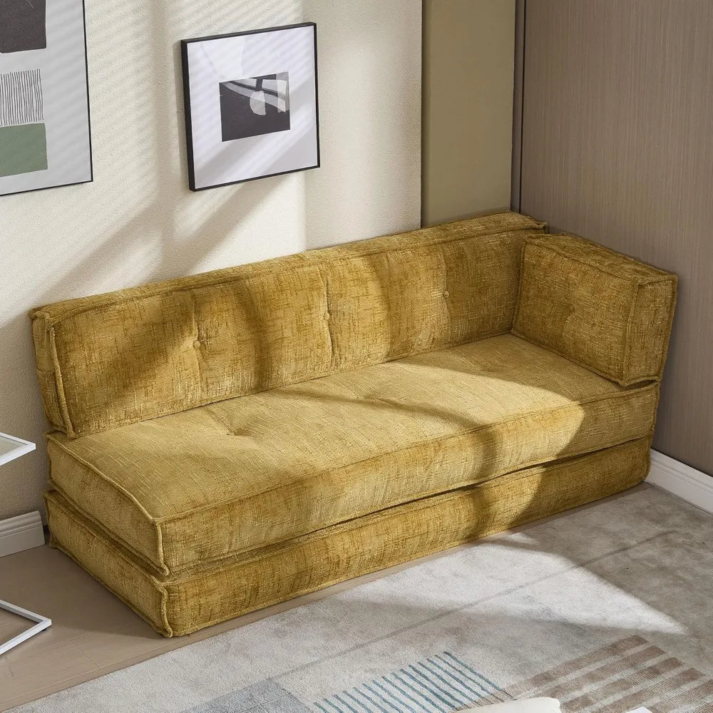 Modular Convertible Sleeper Sofa Bed with Side Storage Couch