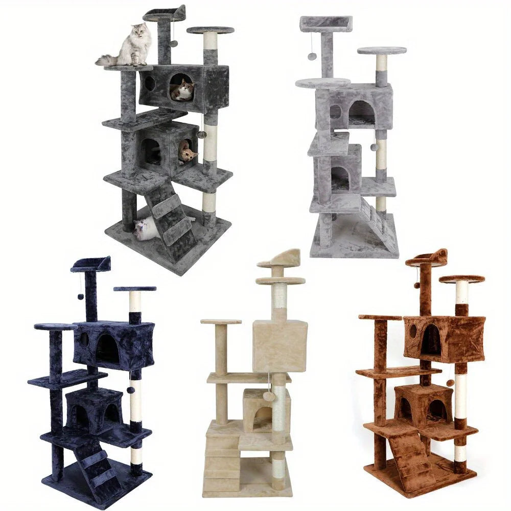 Cat Tree Tower Activity Center Playhouse for Small Medium Cats 53 Inch