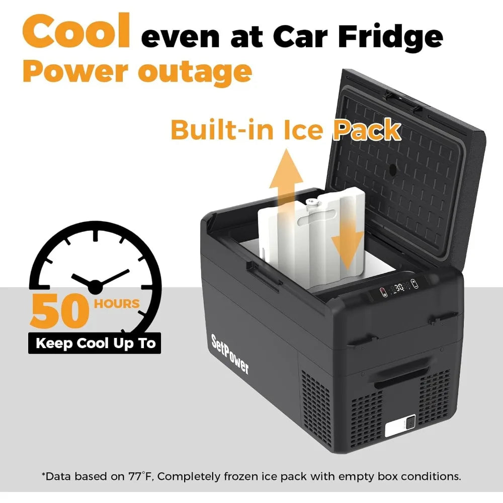 Ljustra RF25 12V Portable Electric Refrigerator Car Cooler 27 Quart