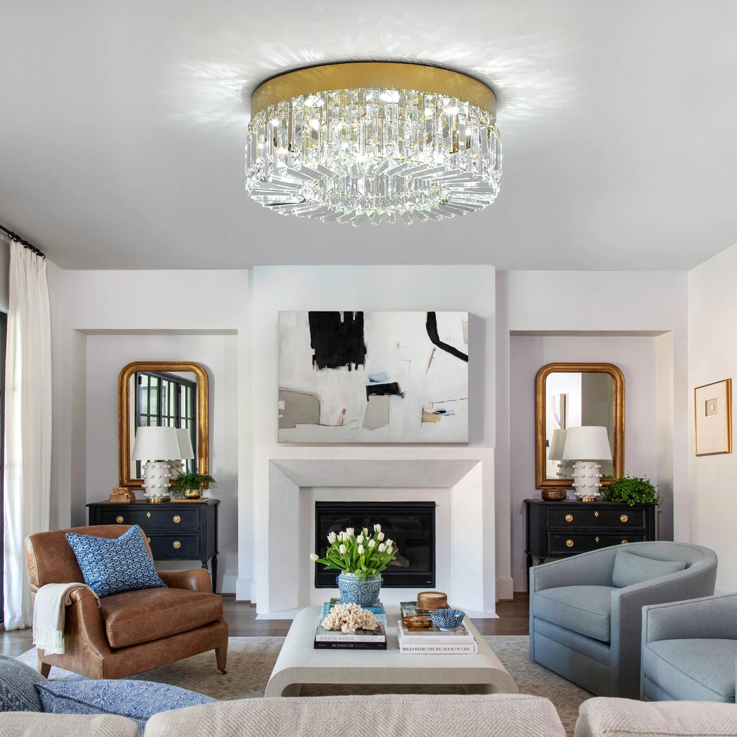 Luxury Crystal Ceiling Lamp Modern Chandelier Nordic Home Decor LED