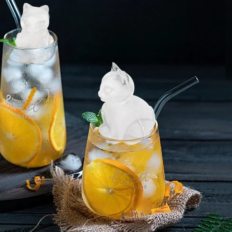 Silicone Cat Ice Cube Mold Fun Animal Ice Balls for Home Use