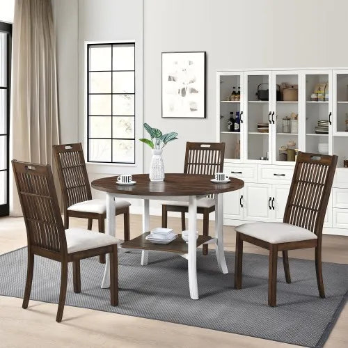 Rustic Modern Farmhouse Dining Side Chair Set of 2 Easy Assembly