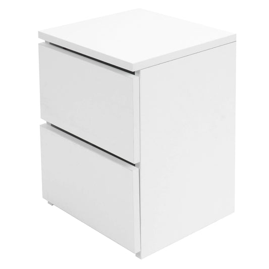 Modern Bedside Table with 2 Storage Drawers for Bedroom and Living Room