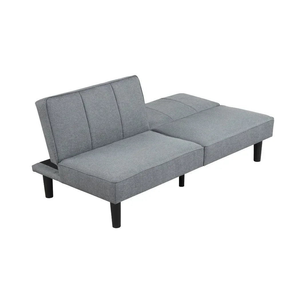 Ljustra Sofa Bed Senior 66" Modern Gray Linen Upholstery Sofa