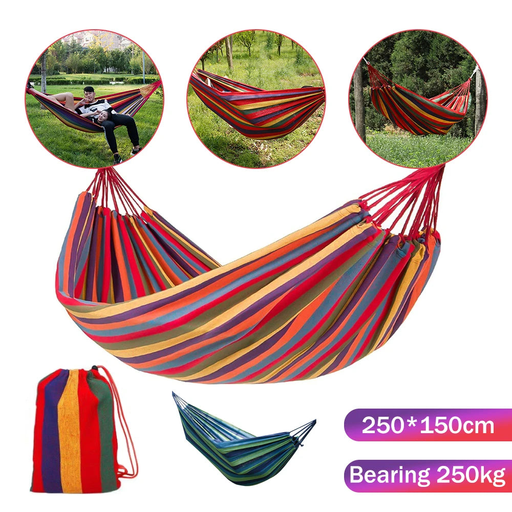 Thick Canvas Hammock Outdoor Camping Swing Multi Functional Two-Person