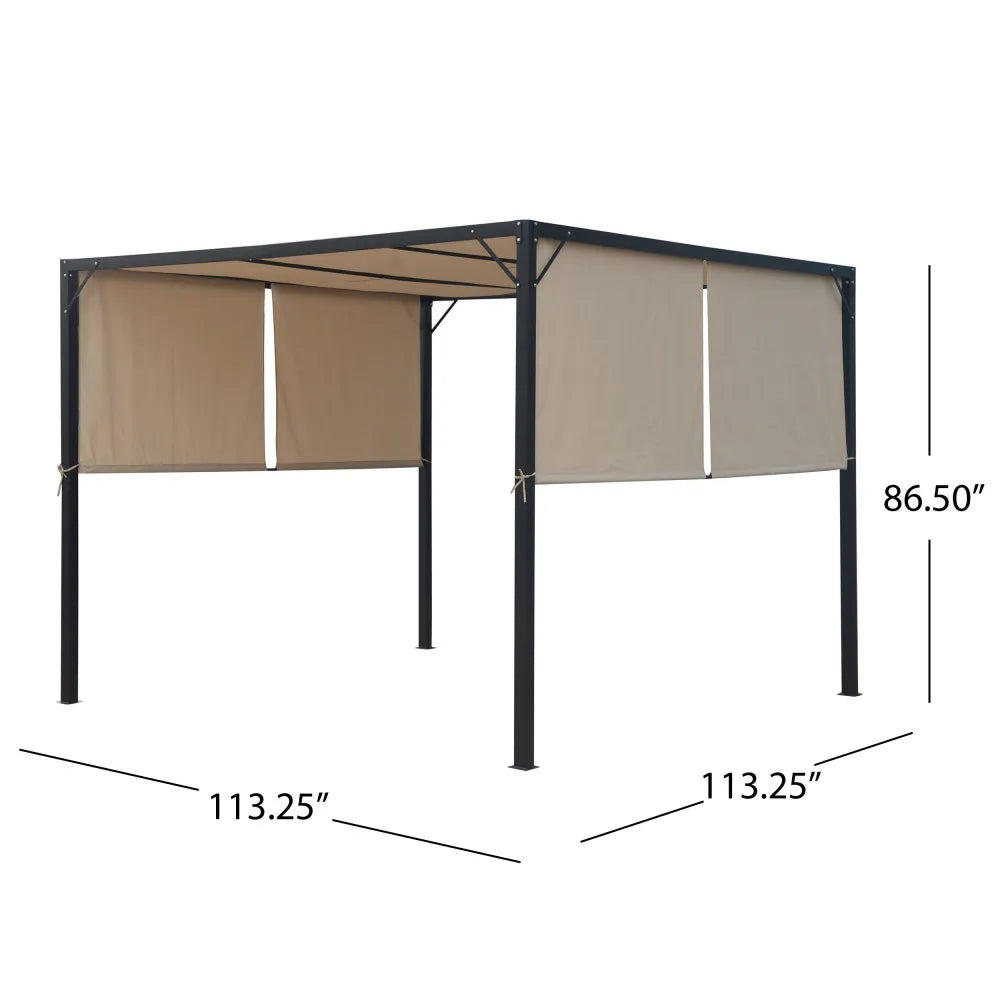 Westray Steel 9.5x9.5 FT Gazebo Outdoor Canopy Garden Patio Shelter