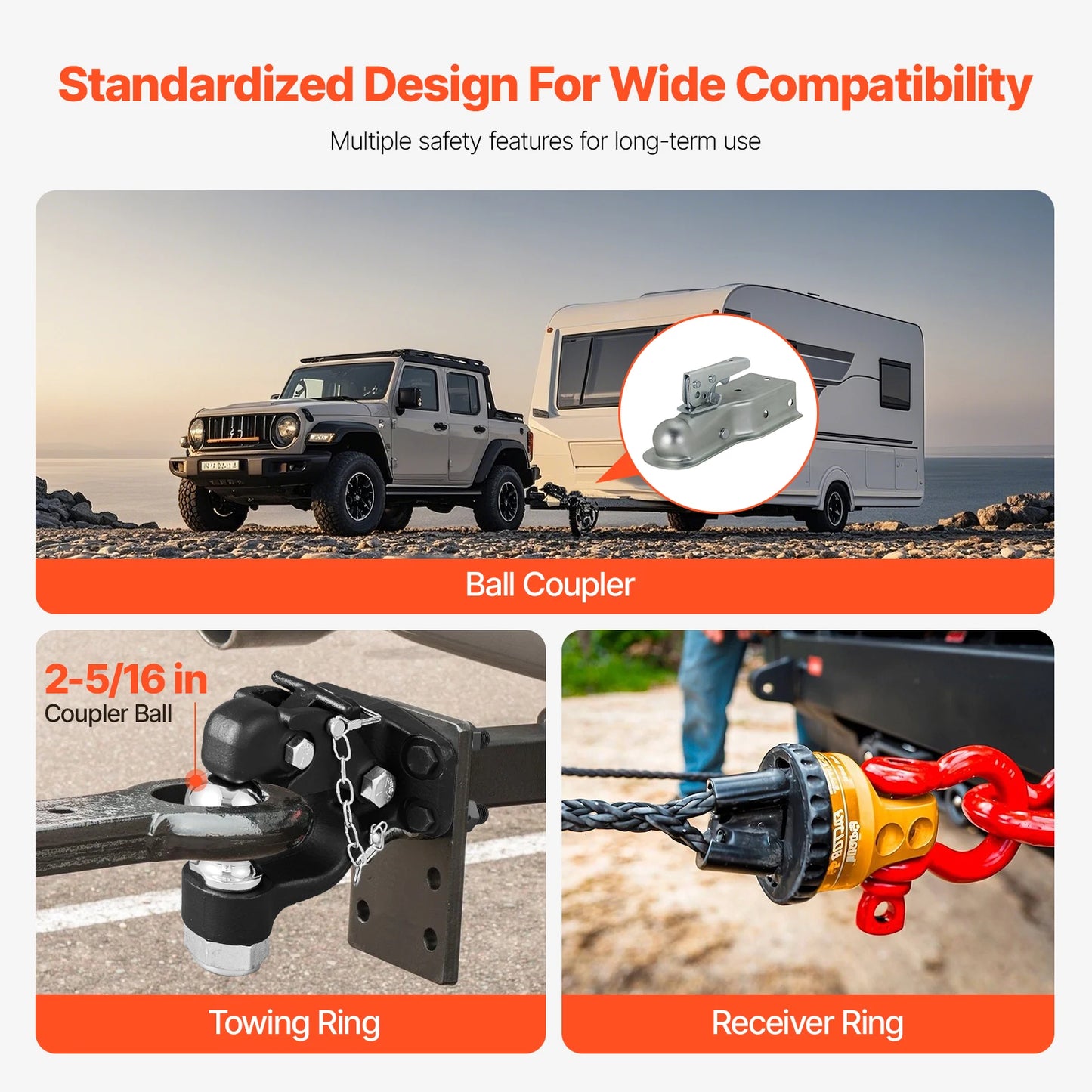 Heavy Duty Pintle Hook Trailer Receiver 20000 30000Lbs Towing Capacity