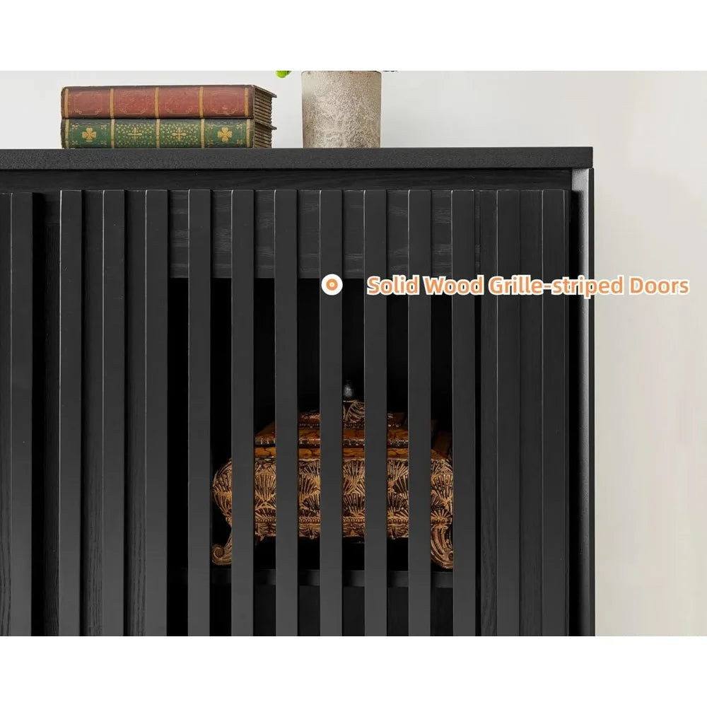 Mid Century Modern Sideboard Buffet Cabinet Narrow Credenza Storage