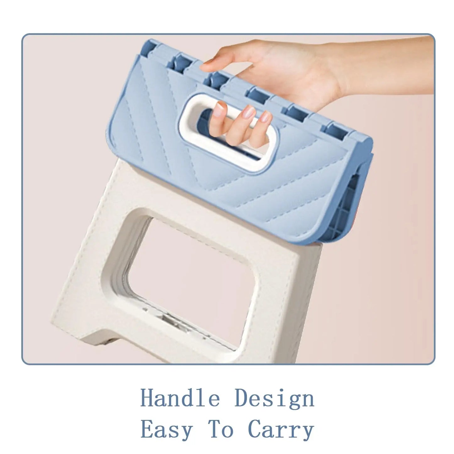 Home Folding Step Stool Lightweight Anti-Slip Plastic 8.7 Inch Height